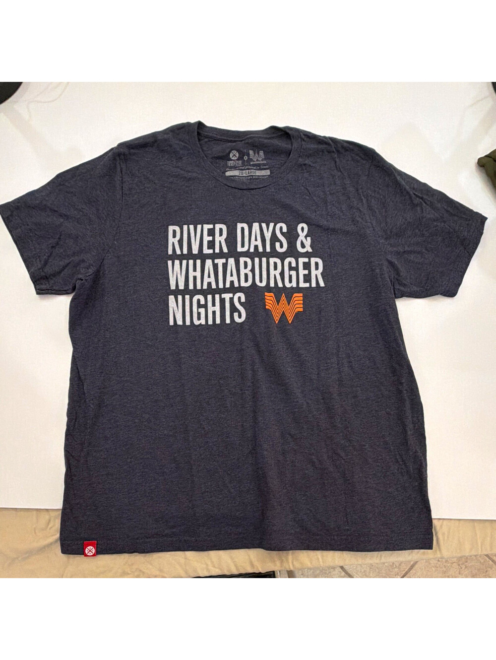 Whataburger Men's Gray 2XL Cotton Blend Crew Neck Short Sleeve Graphic Tee